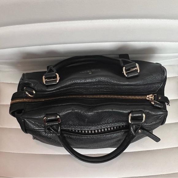 Kate Spade Black Leather Jackson Street Satchel Good Condition - Picture 5 of 13